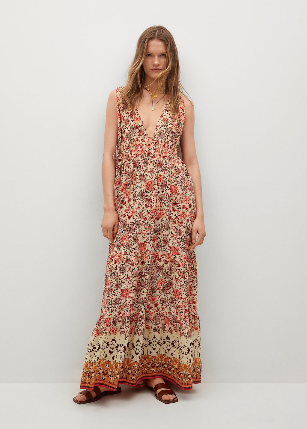 Flowy printed dress