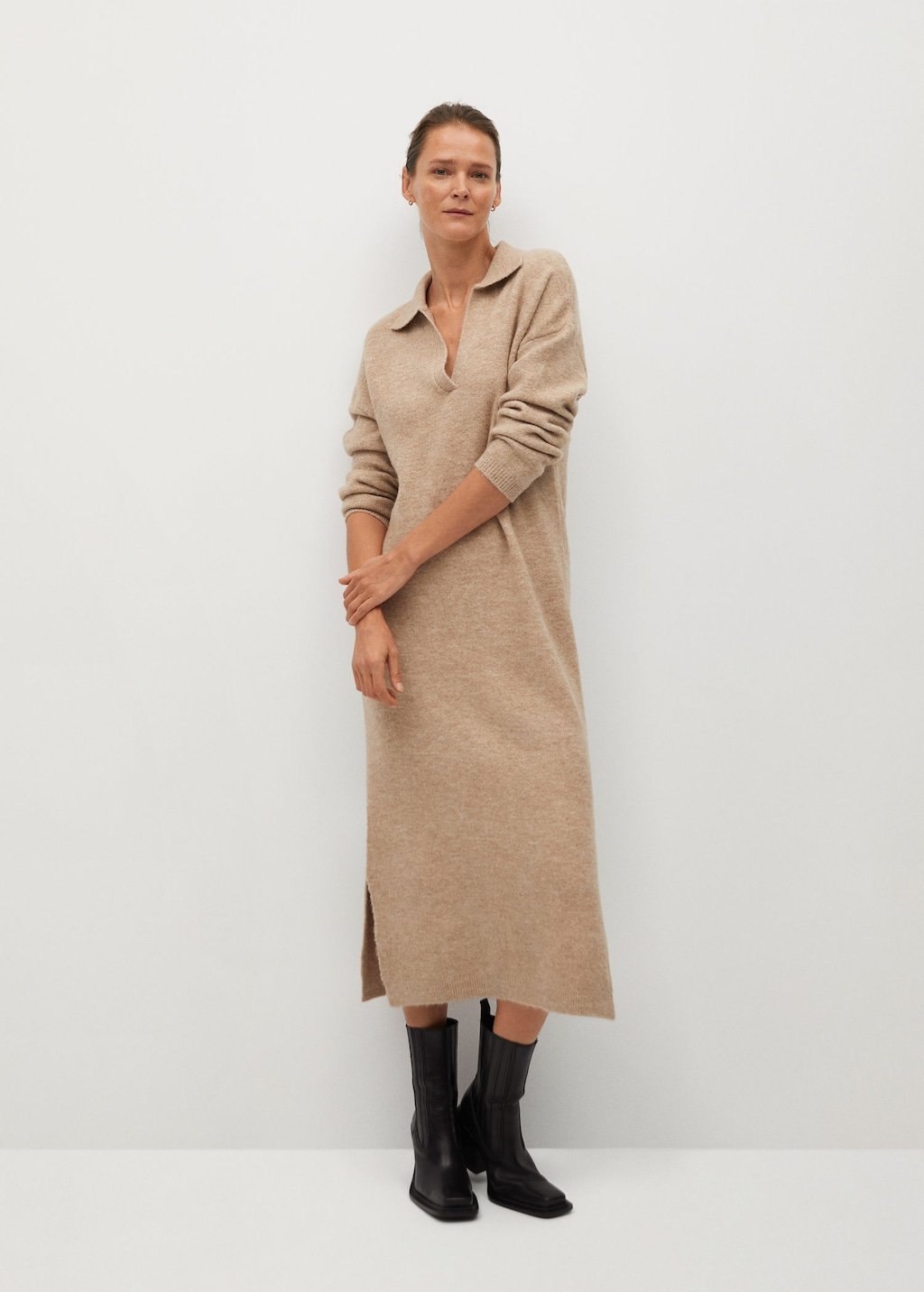 Jersey shirt dress