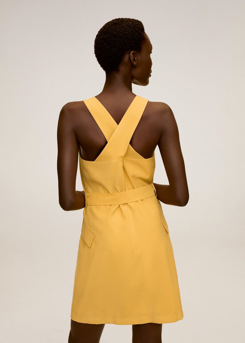 Buttoned wrap dress