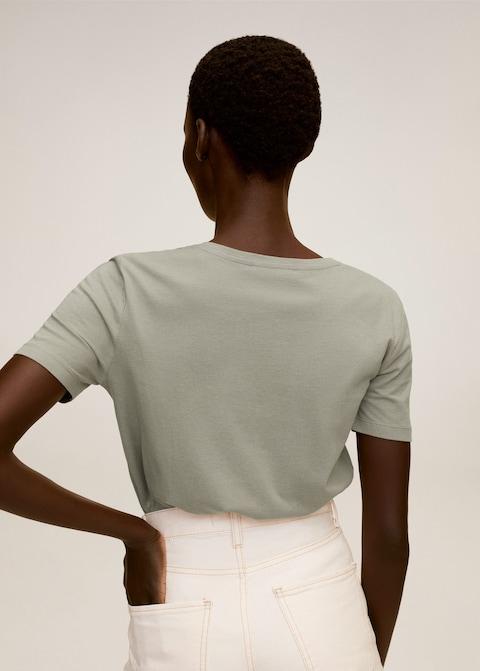 V-neck cotton T-shirt