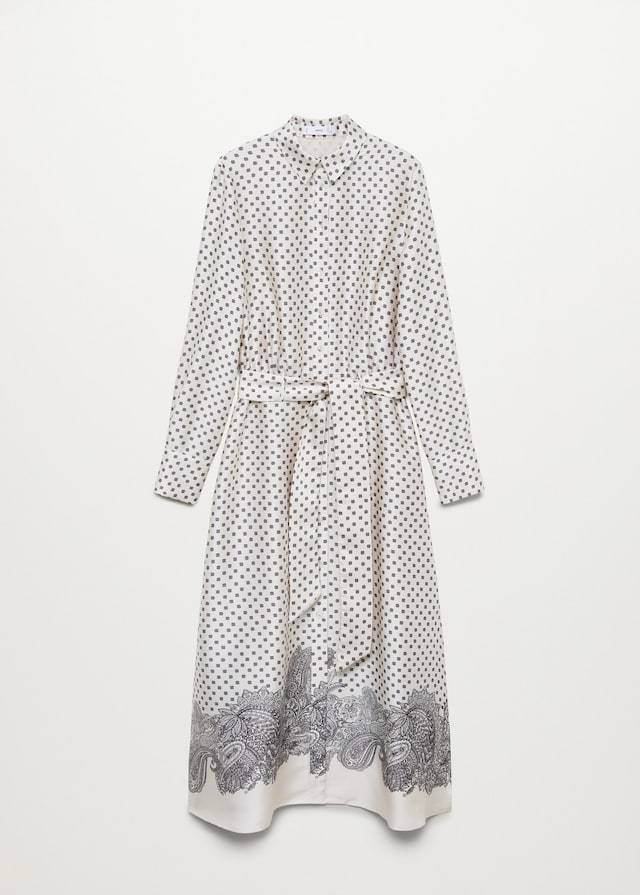 Printed shirt dress