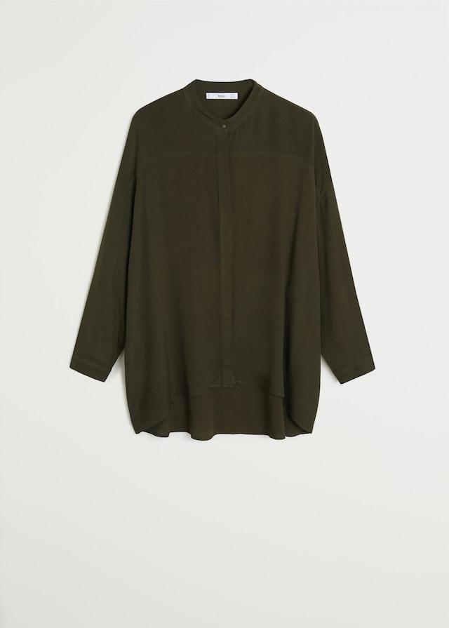 Mao collar shirt