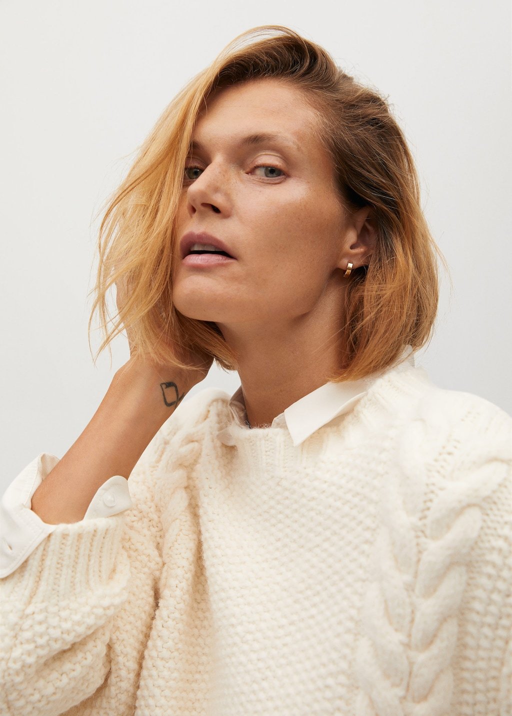 Cable-knit sweater