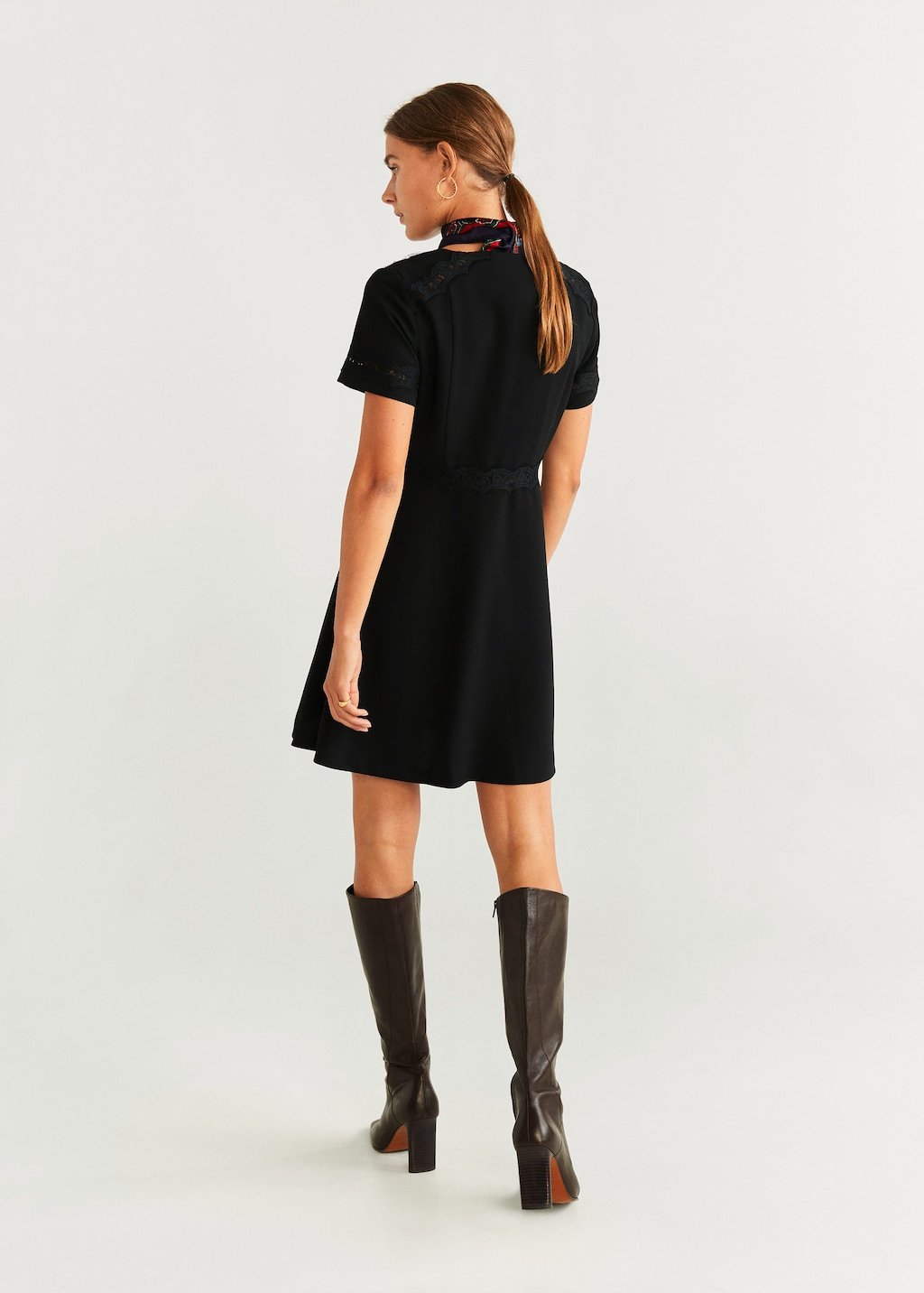 Lace detail dress