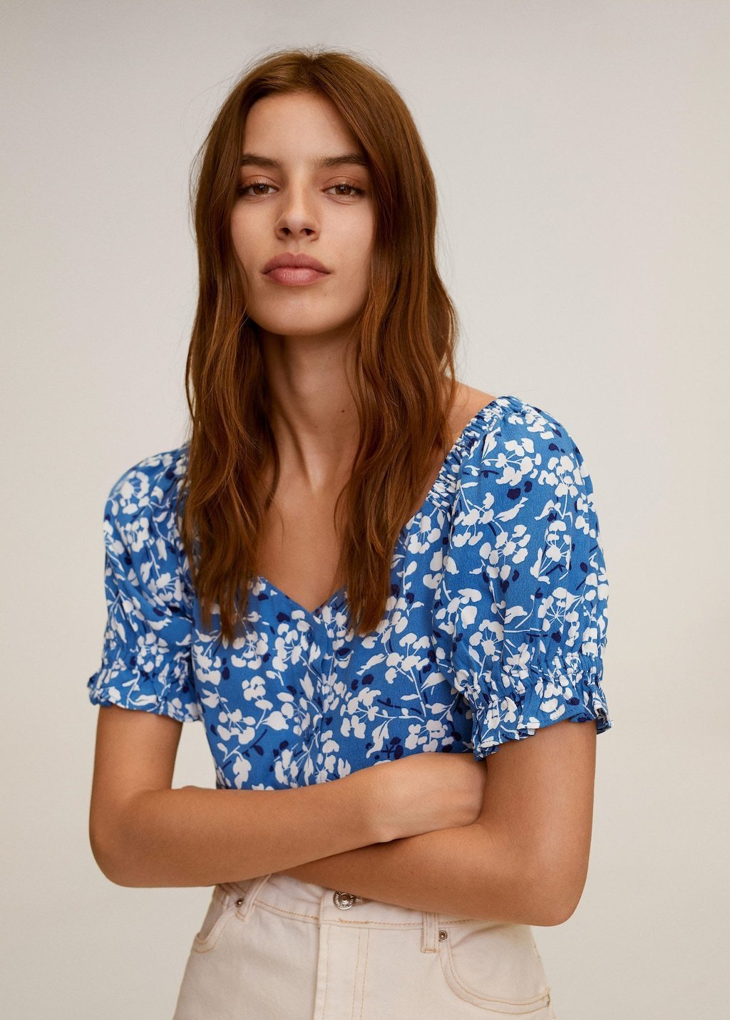 Floral print blouse