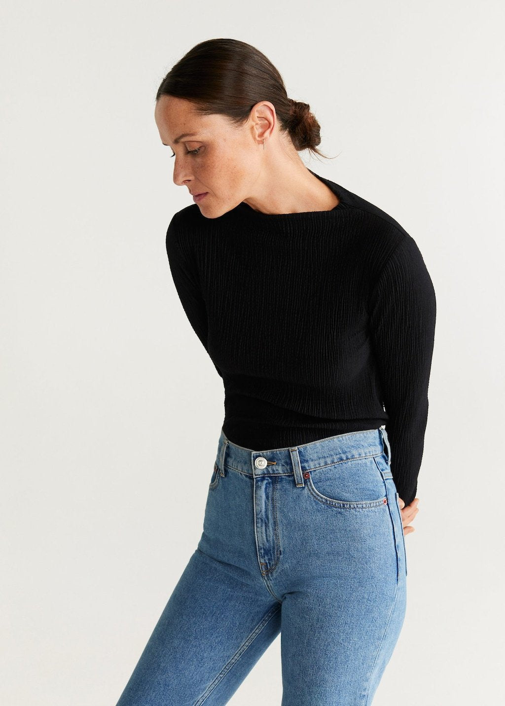 Pleated T-shirt