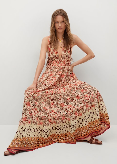 Flowy printed dress