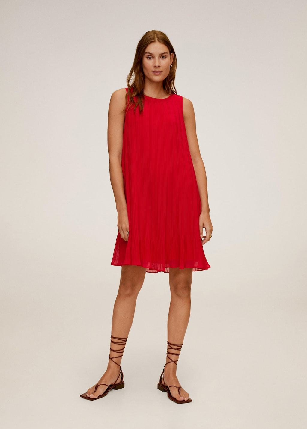 Pleated short dress