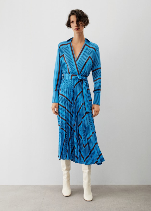 Striped midi dress