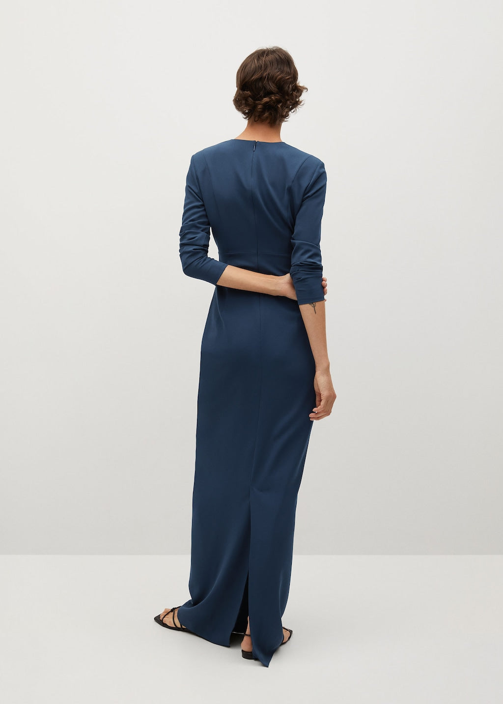 Pleated detail dress