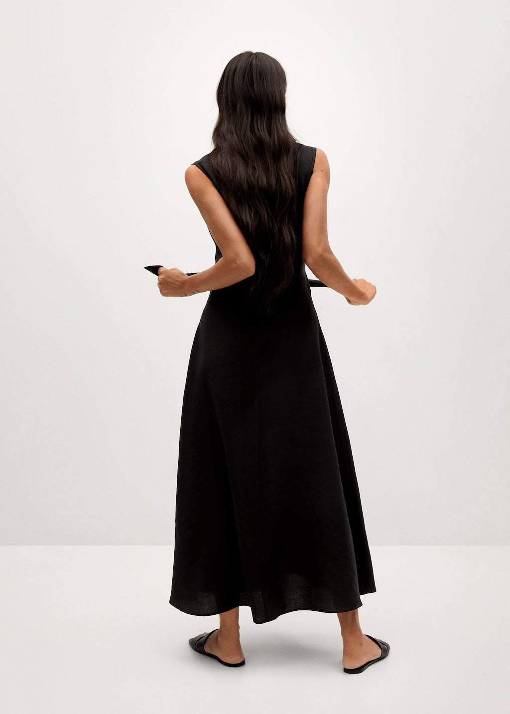 Lyocell dress with belt