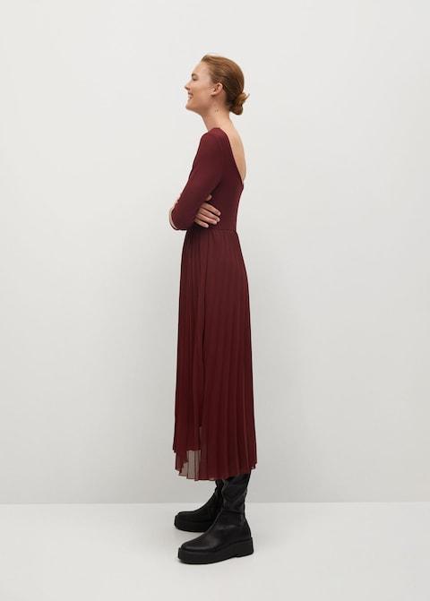 Pleated skirt dress