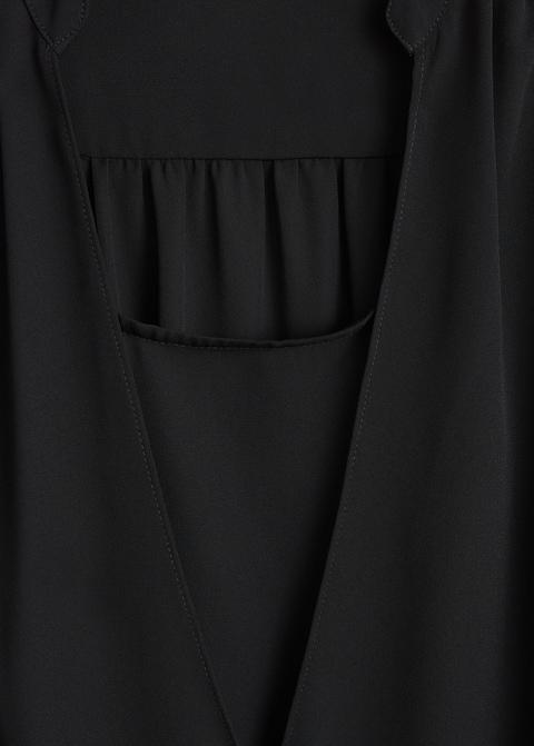 Wrap V-neckline blouse