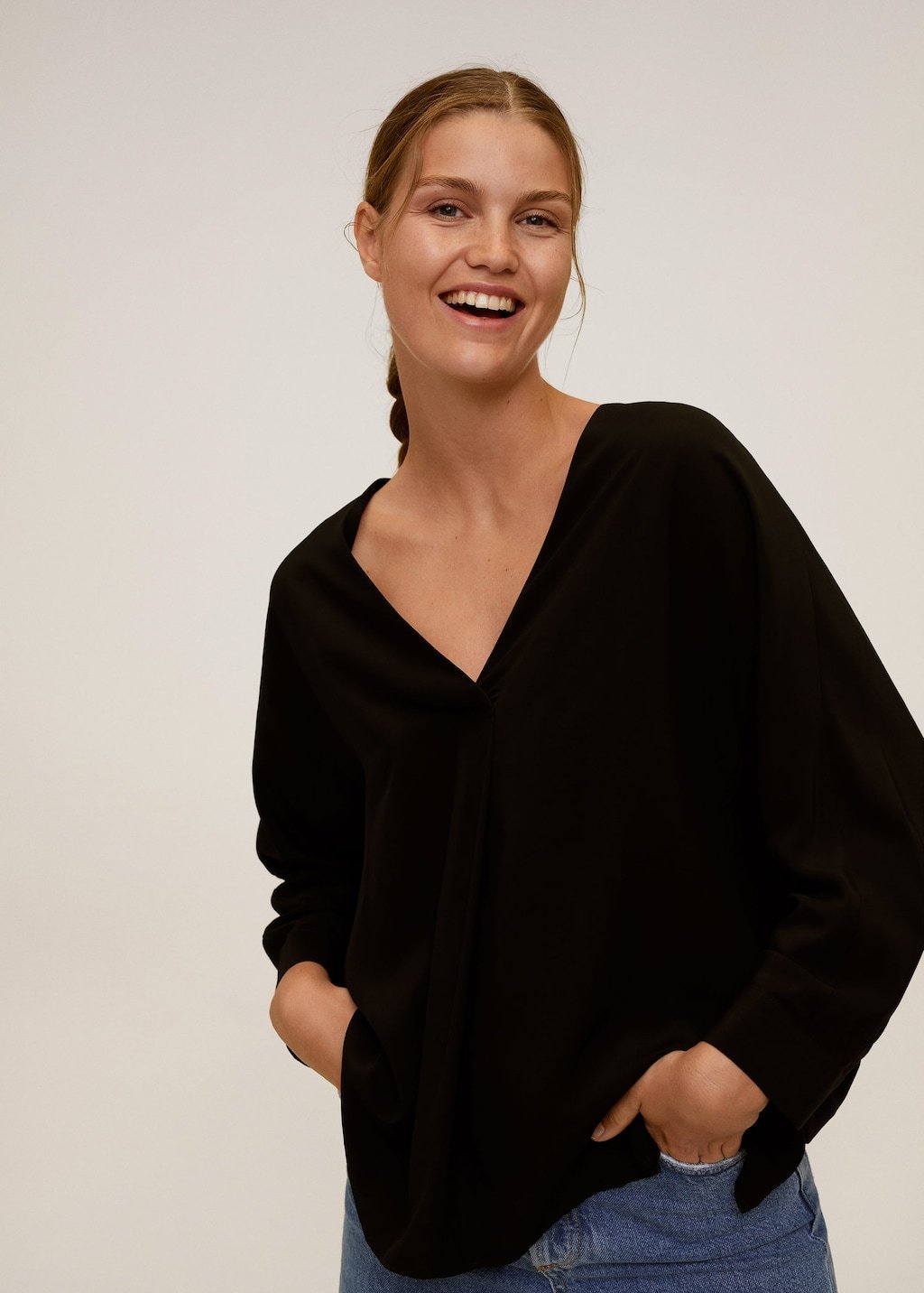 V-neck blouse