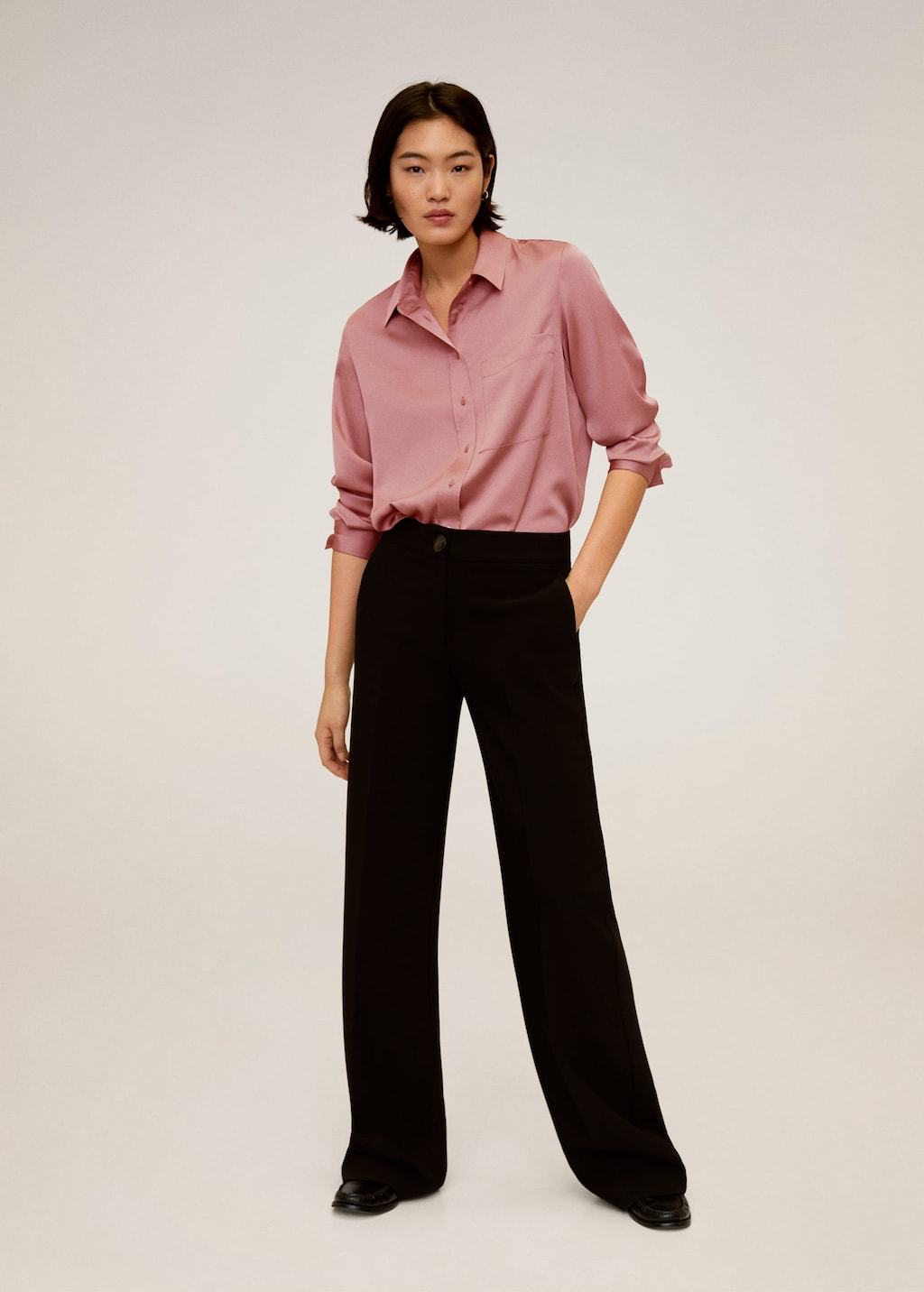 Satin pocket shirt
