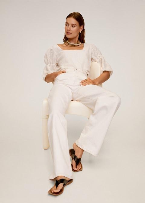 Textured cotton top