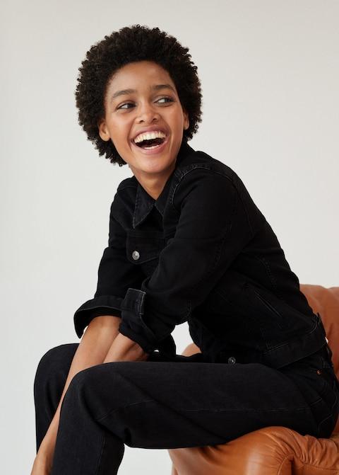 Black denim jacket