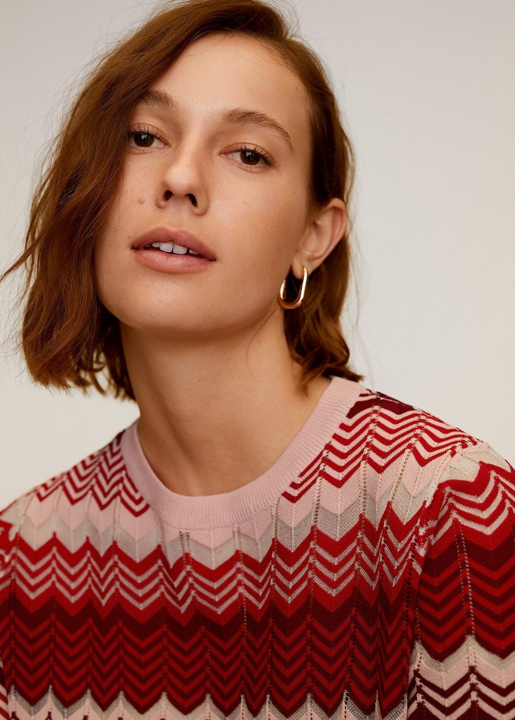 Printed knit top