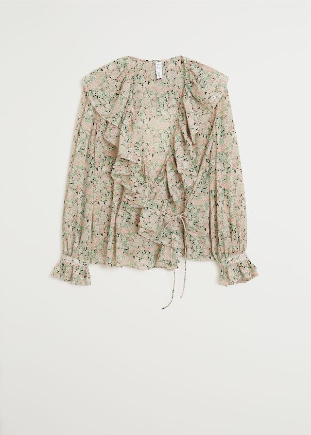 Ruffled floral blouse