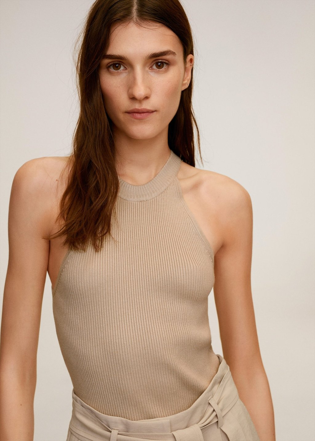 Knit halter top