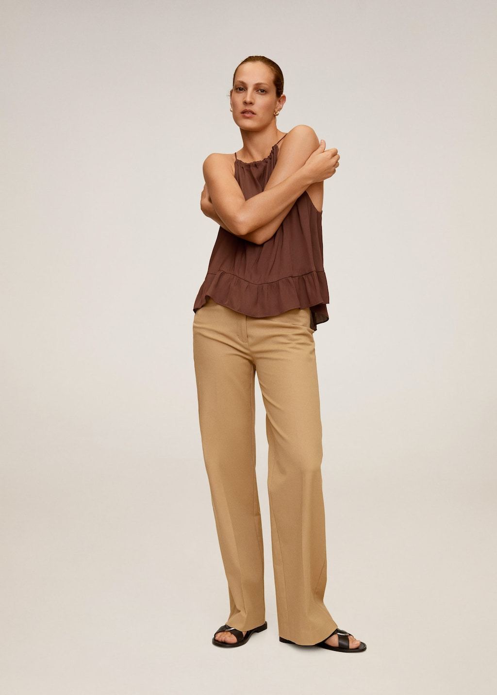 Flowing halter top