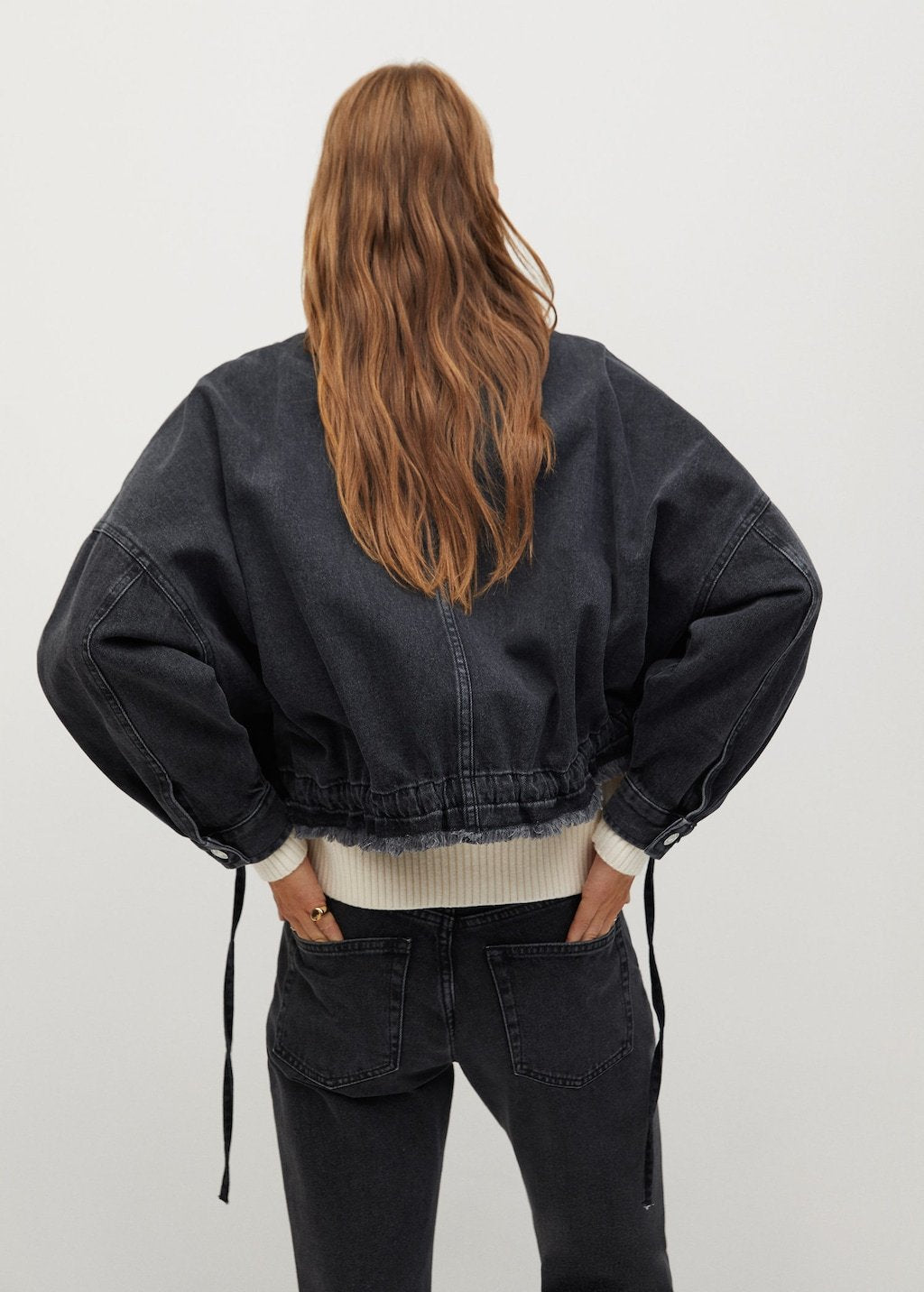 Denim bomber jacket