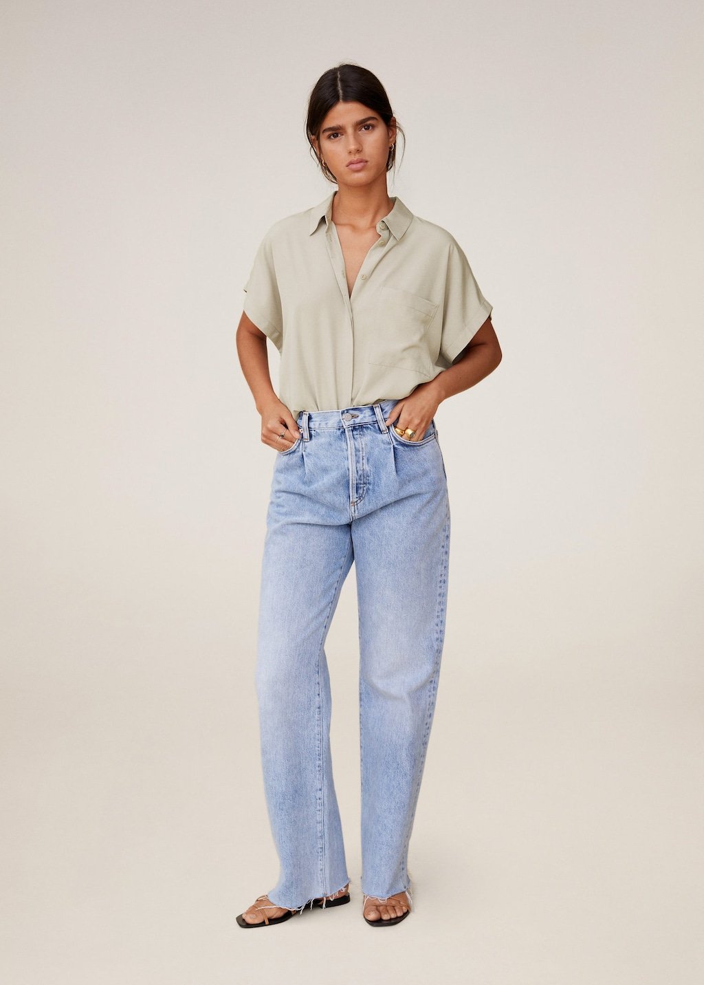 Pocket modal shirt