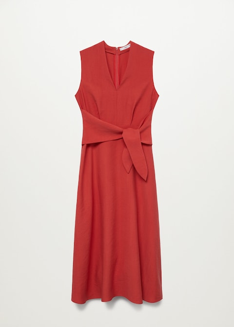 Lyocell dress with belt
