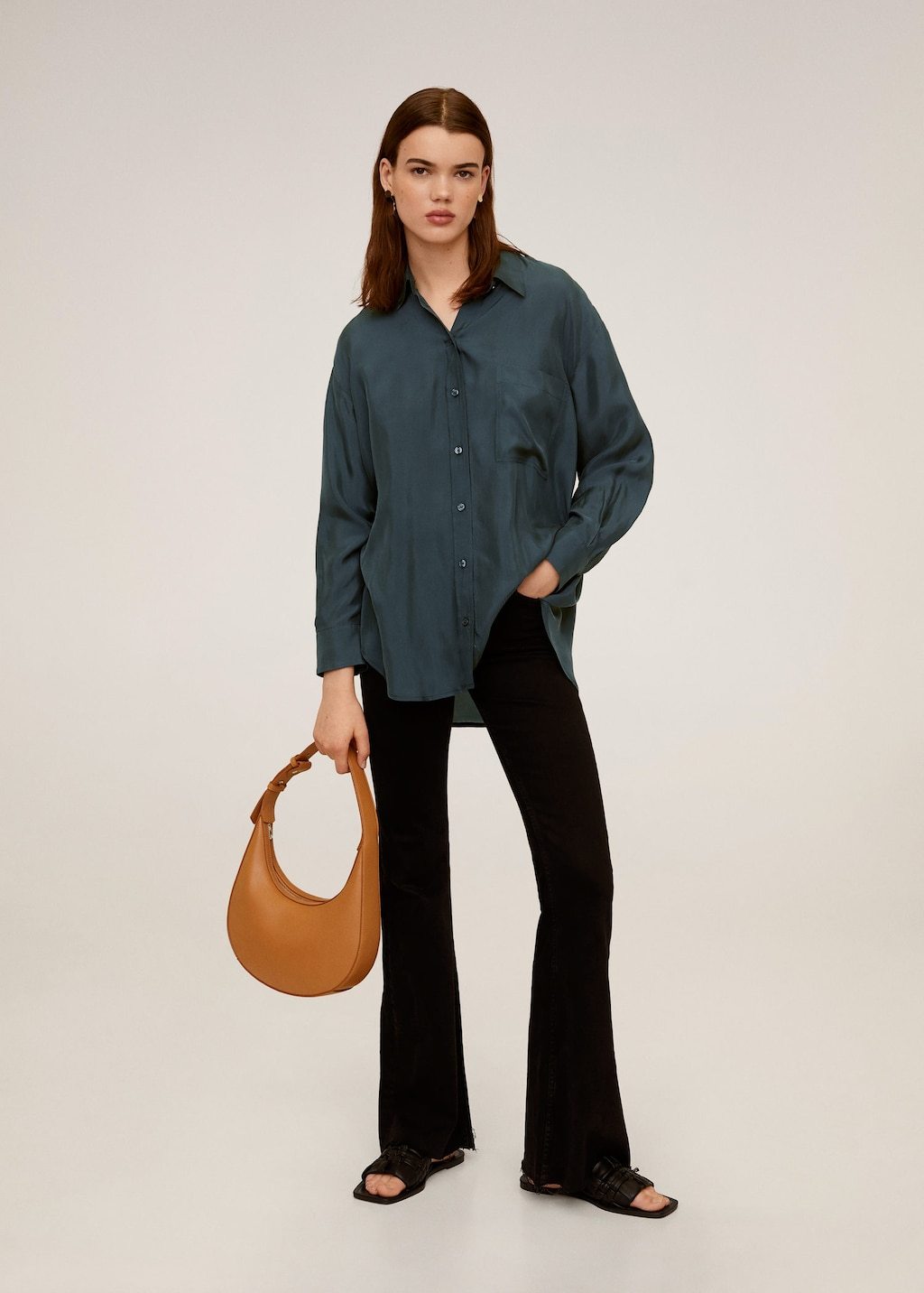 Pocket cupro shirt