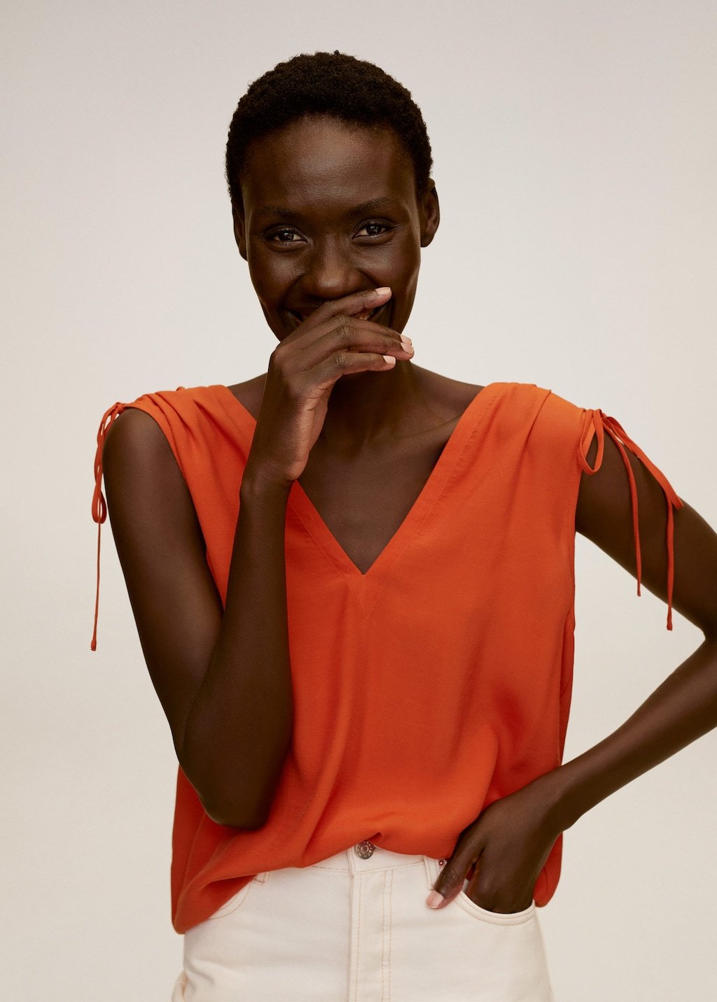 Ruched detail top