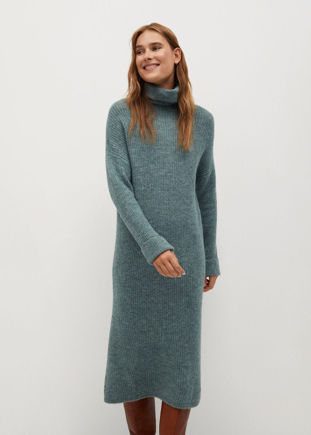 Ribbed midi dress