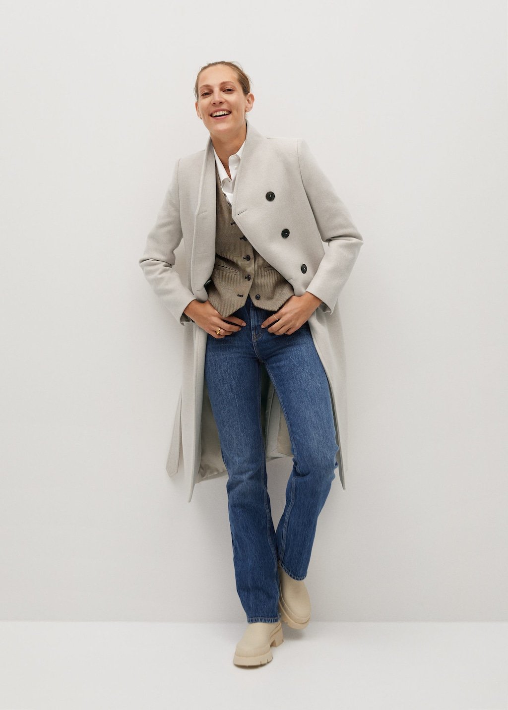 Manteco wool double-breasted coat