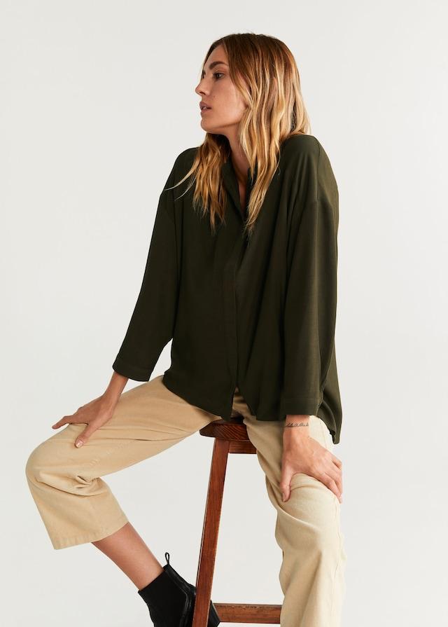 Mao collar shirt