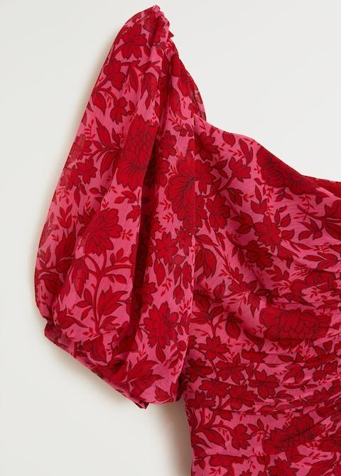 Ruched floral dress