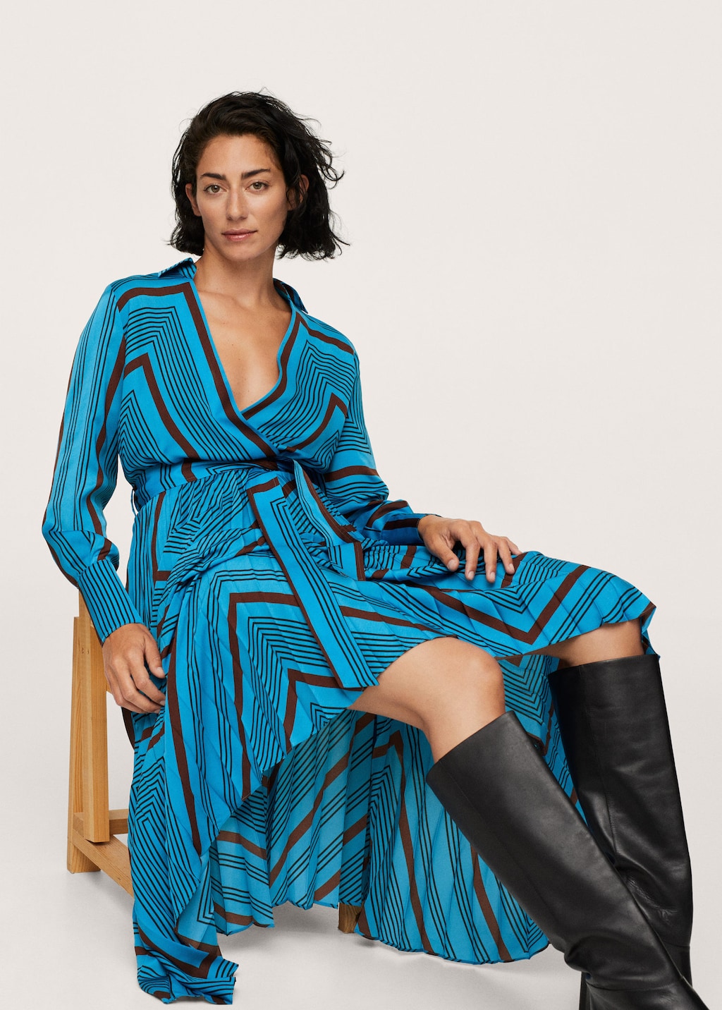 Striped midi dress