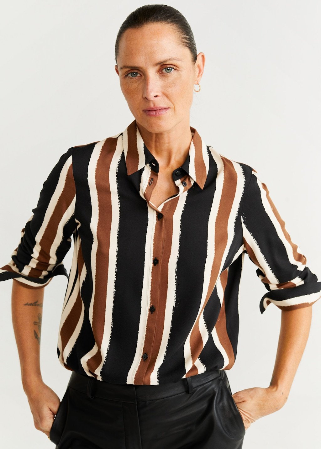 Printed flowy shirt