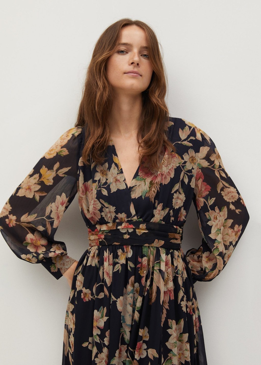 Recycled polyester printed dress