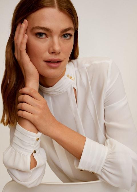 Mao collar blouse