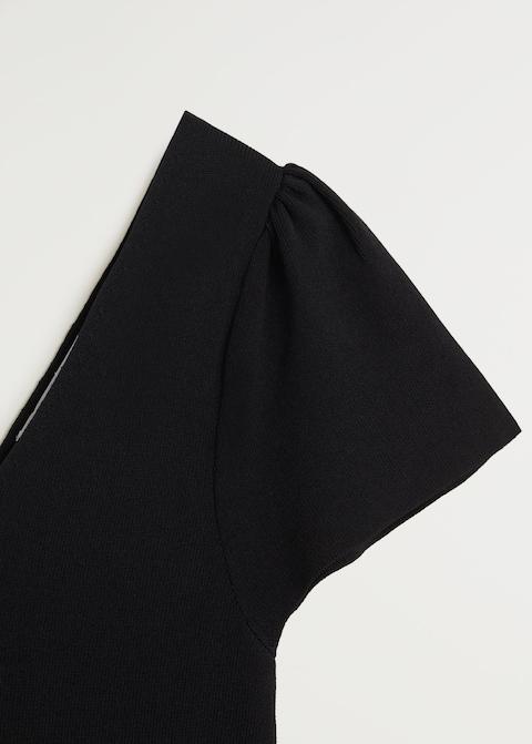 Ruched sleeve dress