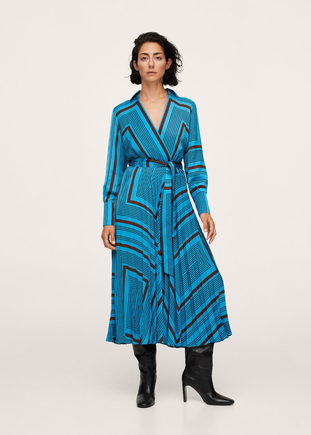 Striped midi dress