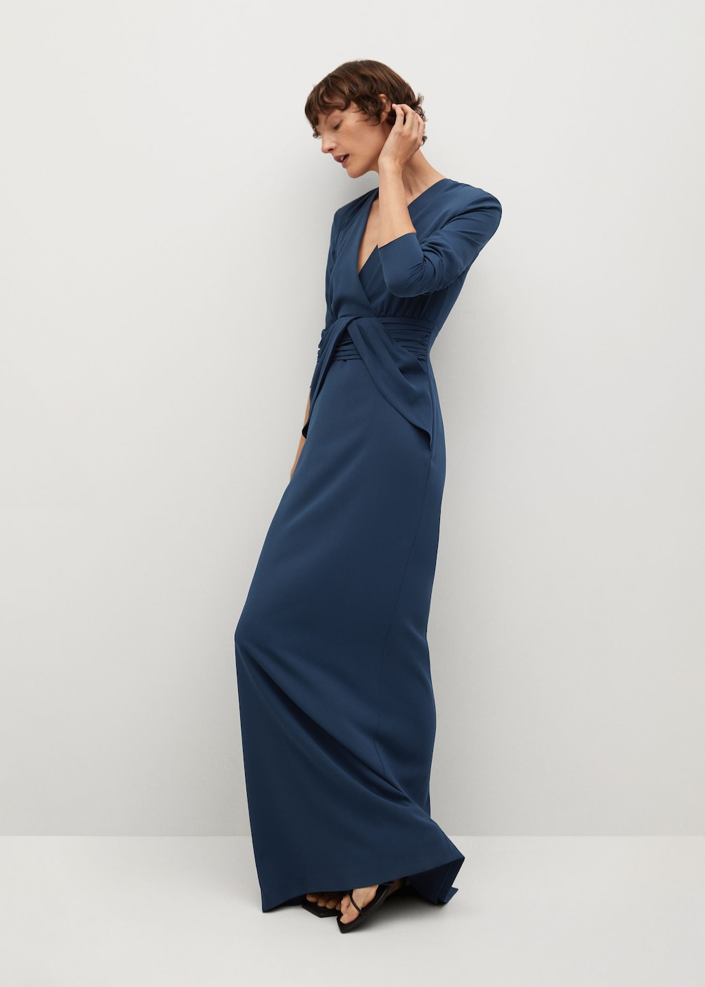 Pleated detail dress
