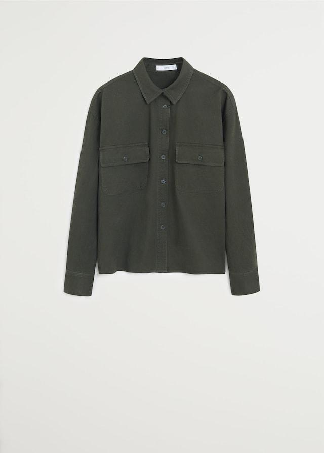 Chest-pocket cotton shirt