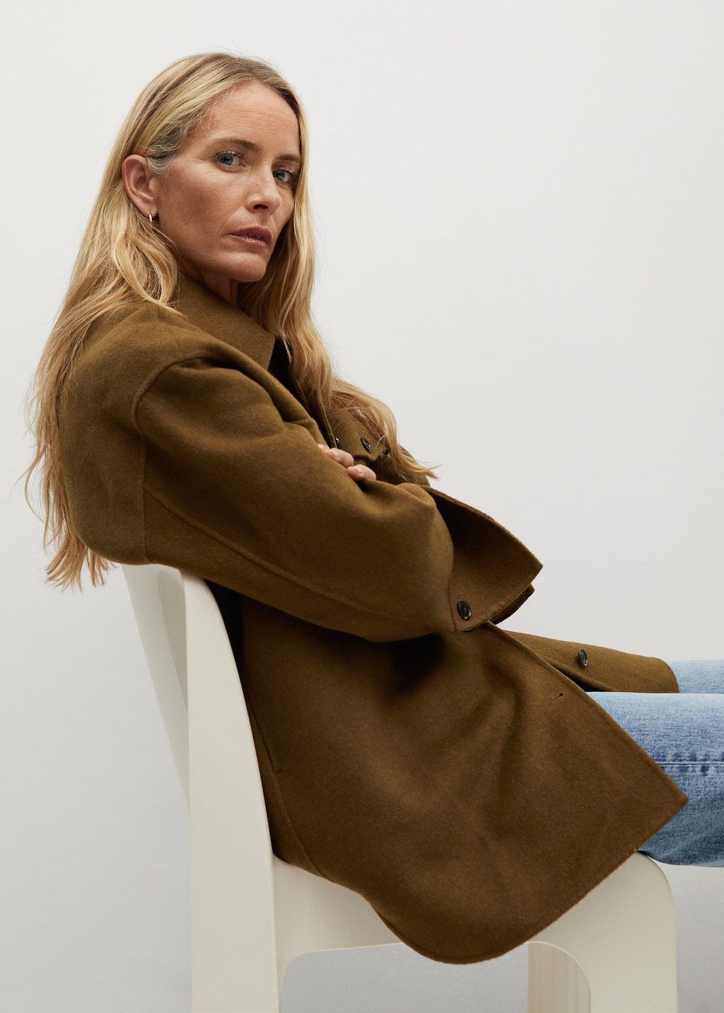 Oversize wool-blend overshirt