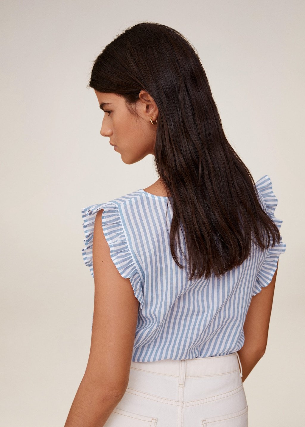 Ruffle printed top
