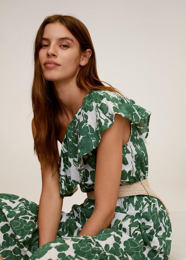 Frill cotton dress