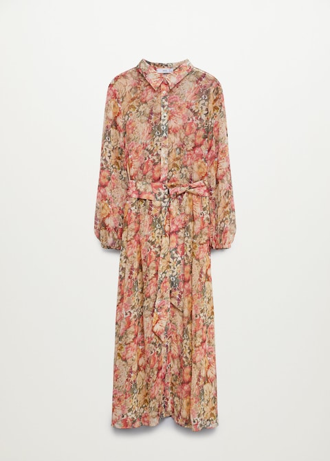 Belt floral dress