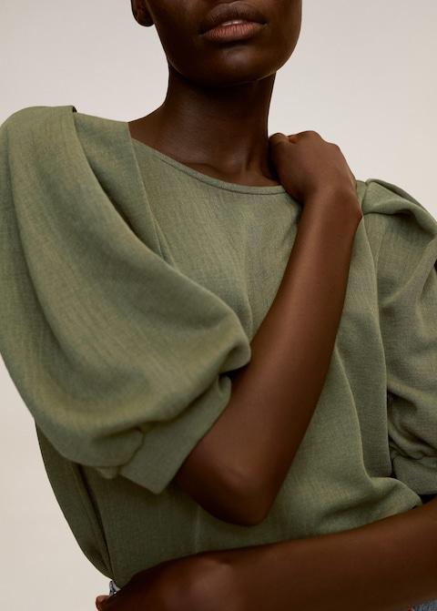 Puffed sleeves T-shirt