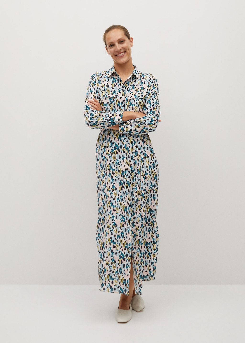 Bow shirt dress
