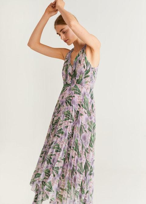 Pleated midi dress