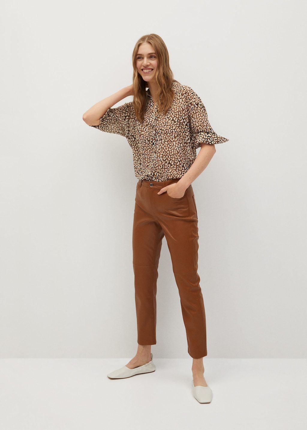 Printed flowy shirt